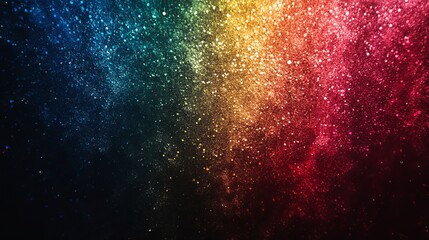 Vibrant color gradient abstract pattern on black background, grainy texture poster design, copy space, Generative AI