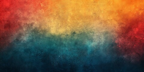 Fototapeta premium Grainy gradient background teal orange red blue retro noise texture summer banner poster backdrop design, Generative AI