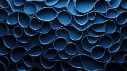 Captivating Bioluminescent 3D Abstract Pattern with Flowing Luminescent Highlights