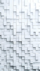 White Cube 3D Abstract Background