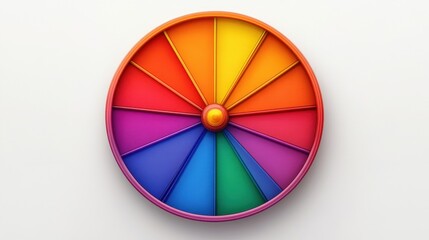 Obraz premium Vibrant color wheel showcasing a spectrum of hues in a balanced and artistic arrangement