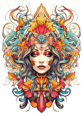 Chicano Girl Mexico Flowers Death Pretty