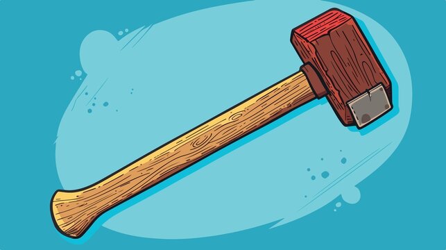 Ban Hammer Line Art Vector for Blocking Users | Creative Banhammer Concept Design