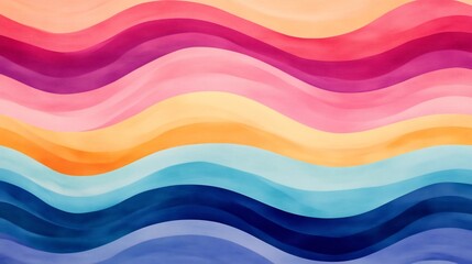 Vibrant Multicolored Abstract Wave Pattern with Glossy Finish