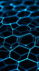Abstract 3D Blue Network Background