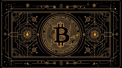 Naklejka premium Digital Wallet for Cryptocurrency Transactions with Bitcoin Investment Concept