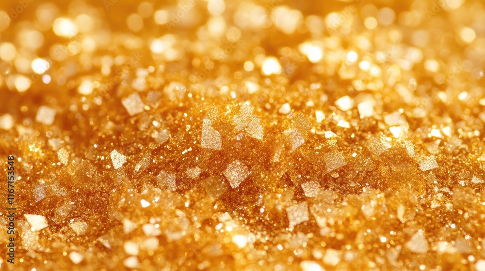 Wall mural elegant golden shimmering texture with sparkling bokeh ideal for warm and sophisticated design backg
