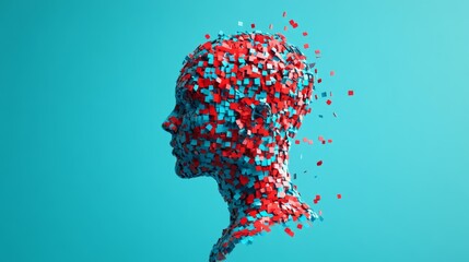 3D render of digital transformation, adoption of innovative technologies like AI, cloud computing, and automation reshaping industries and driving modern business strategies