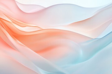 Obraz premium Soft waves of color dance gracefully in a pastel landscape, creating a serene and calming atmosphere in any space. Generative AI