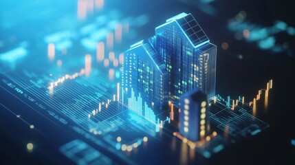 Real Estate Market Chart with Fluctuating Prices