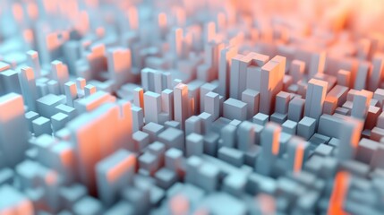 Obraz premium 3D illustration of digital transformation, futuristic technology, advanced networks, modernized cities, showcasing seamless integration of innovation into everyday life