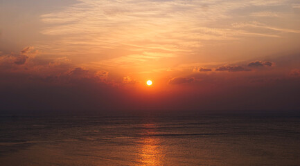 the sunrise of the sea