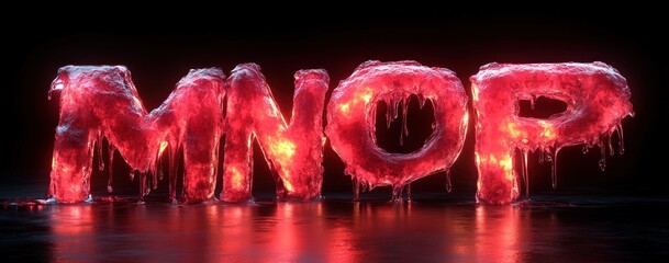 Dripping Blood Letters MNOP Halloween Font Red Horror Type Dripping Liquid Text Effect
