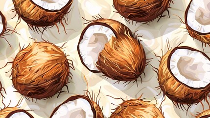 coconut seamless pattern wallpaper