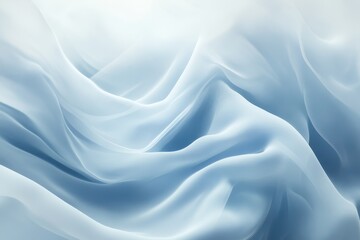 Obraz premium Soft blue fabric draping elegantly, capturing the essence of tranquility and serenity in natural light. Generative AI