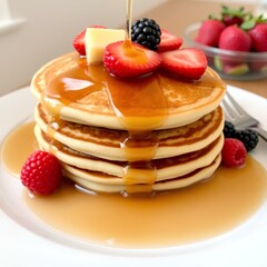 pancakes with strawberry