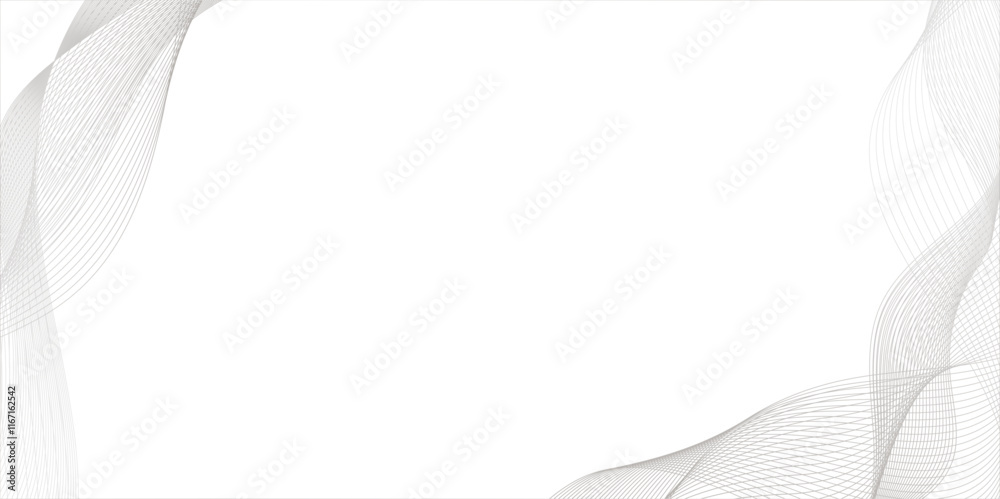 Wall mural abstract wave line with connecting dots and lines on a dark background, technology, data science, ge