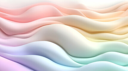Obraz premium Pastel Wave 3D Abstract Background
