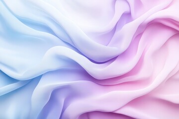 Obraz premium Elegant fabric draped in soft pastel colors with smooth waves and folds creating a calming visual effect. Generative AI