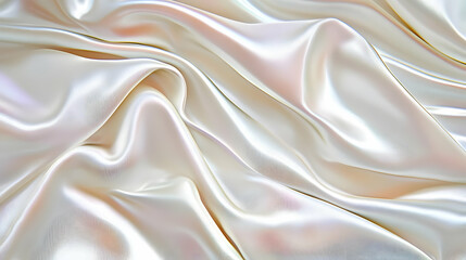 Fototapeta premium Creamy Silk Drape Abstract Background