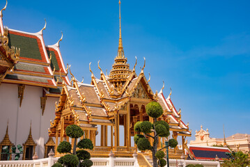 Royal palace in Bangkok, Thailand. Traditional asian architecture