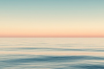 Obraz premium Serene ocean view at sunset with gentle waves and pastel sky hues reflecting tranquility and nature's beauty. Generative AI