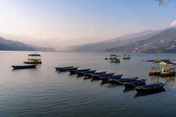 Landscape view of Phewa lake