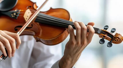 Fototapeta premium Musician composing a symphony on sheet music, notes flowing with clear purpose, focus, goalsetting, direction