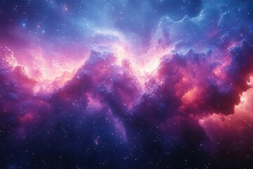 Fototapeta premium a cosmic explosion of blue and purple hues erupts against a backdrop of stars radiating light and energy embodying the vastness of space perfect for evoking wonder during events or celebrations