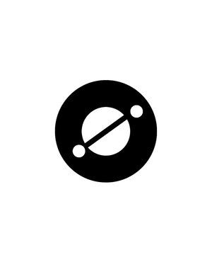 black line logo illustration on white background