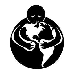 Earth Hugger Silhouette vector silhouette