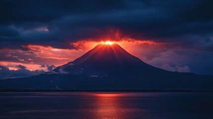 Majestic Sunrise Volcano