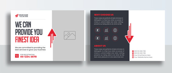 Corporate Postcard or Eddm postcard design template, Corporate Business Postcard Template Design, Simple and Clean Modern Minimal Postcard Template, Business Postcard Layout