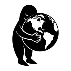 Earth Hugger Silhouette vector silhouette