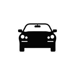 Car Silhouette vector icon with transparent background