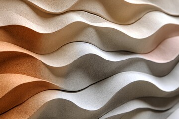 Textured waves, earthy tones, abstract pattern.
