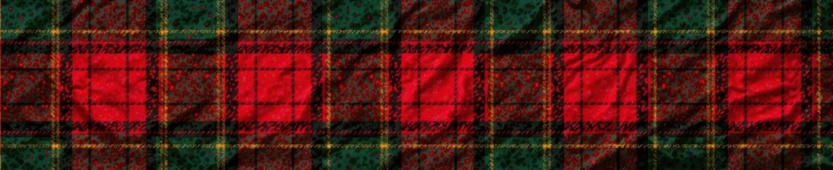 Bold red and green tartan, seamless textile design , heritage, plaid