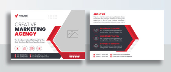 Corporate Postcard or Eddm postcard design template, Corporate Business Postcard Template Design, Simple and Clean Modern Minimal Postcard Template, Business Postcard Layout