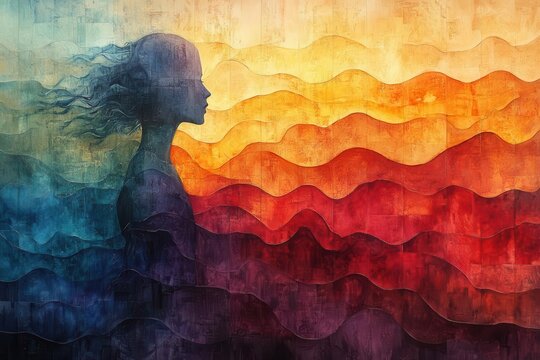 a spiritual illustration features ethereal elements intertwined with prayer symbols creating a visual narrative that embodies faith and reflection resonating with christian themes