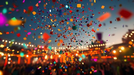 Silhouetted dancers sway to the pulsating music at a vibrant rock concert