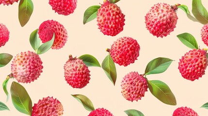 lychee seamless pattern wallpaper
