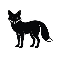 fox silhouette vector illustration