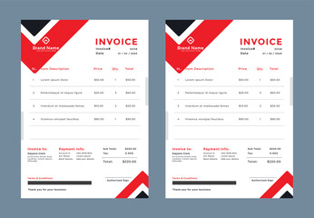 Abstract Minimal business invoice template design, Professional corporate invoice template