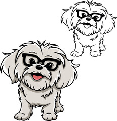 Maltese puppy dog vector