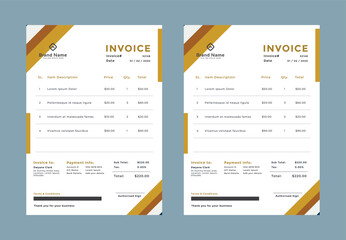 Abstract Minimal business invoice template design, Professional corporate invoice template