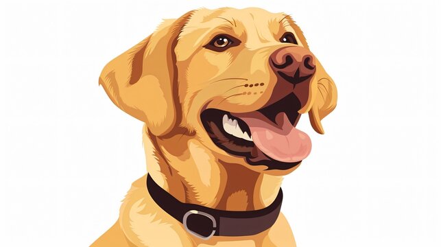 Professional Portrait of Cute Golden Labrador Retriever Dog Avatar