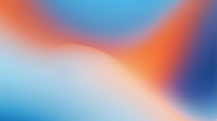 A dynamic modern abstract gradient artwork blending vibrant blue and orange hues in a soft and smooth background.