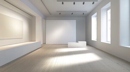 Versatile Empty Studio with Spotlights and Blank Backgrounds for Scene Setup, AR 16:9 Style Raw