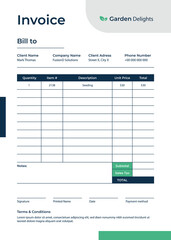 Minimal Corporate Business Invoice design template, Creative invoice template, payment agreement design and business invoice design
