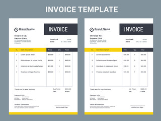 Professional Corporate Business Invoice Template Design, Elegant Business Stationery Design, Tax Form, Payment Bill